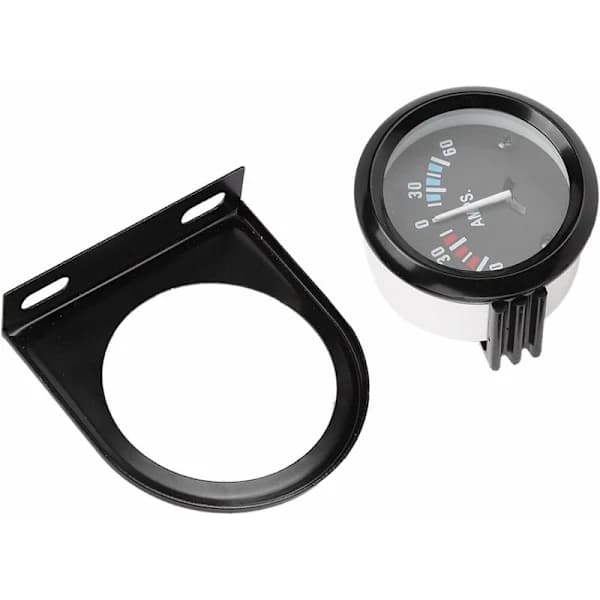 Rund 2 tommer 52mm bil Amperemeter Voltmeter Bil Amperemeter Voltmeter Bil Voltmeter, 60-0-60A AMP Måler Volt Meter, Universal Elektrisk Voltmeter Måler Bil[co]