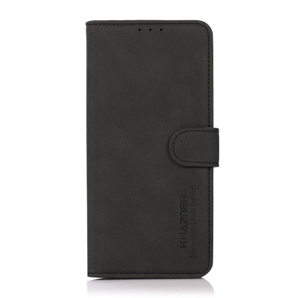 Xiaomi Redmi Note 10S - KHAZNEH Retro Læder Etui - Sort