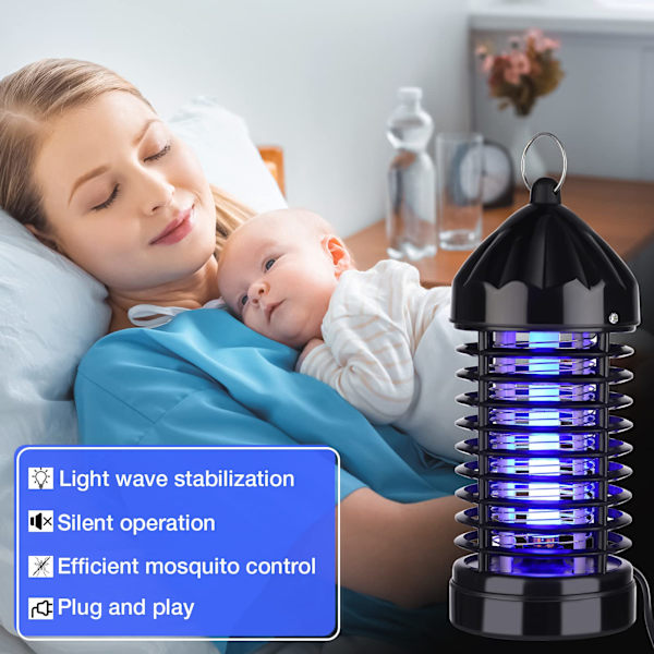 Myggdreper Elektrisk Myggdreper Elektrisk 220V Insektfluefelle Fluezapper Myggdreper for Bug Zapper Insektfelle