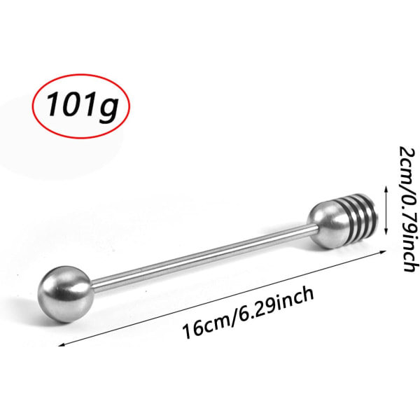 Honningsskje i rustfritt stål, honning og sirup, skje-pinne, honningsskje