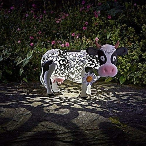Solcellelampe LED Giraff Kylling Kobberfarget Metalleffekt Hage
