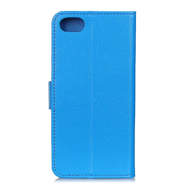 iPhone 7/8/SE (2020/2022) - Litchi Pung Etui Blå