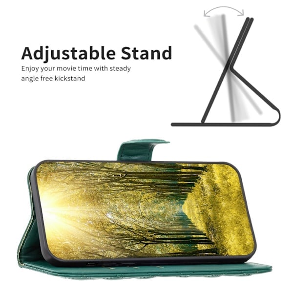Samsung Galaxy A34 5G Fodral Diamant Läder Grön