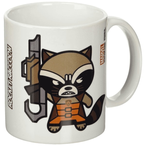 Marvel Kawaii Rocket Raccoon Mugg En Storlek Vit/Brun White/Brown One Size
