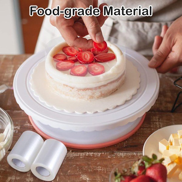 Kakaokrage, 2-pack Transparent Kakförpackningstejp, Återanvändbar Transparent Kaktejp 6cm*10m