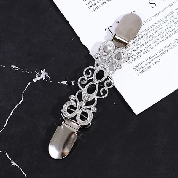 Tröja Kofta Clip Duckbill Clip Tröjnål Brosch Krage Silver Silver Silver[CO]