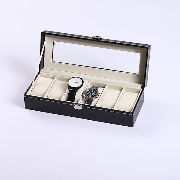 Luxury Watch Box / Watch Box for 6 Watches Black