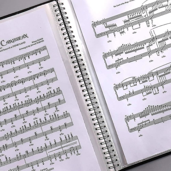 30 lomme A4 nodemappe til musikere, indeksmapper lavet af plast TA