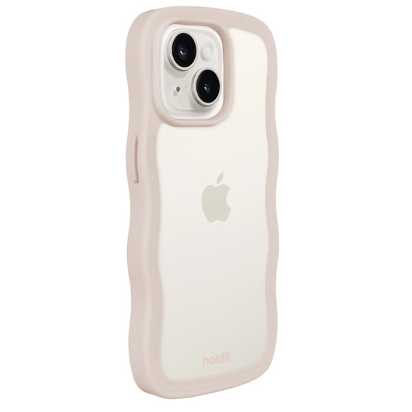 holdit iPhone 15 Plus / 14 Plus Cover Wavy Lyse Beige Transparent