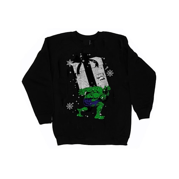 Marvel Herr Santa Hulk Genser L Svart Black L