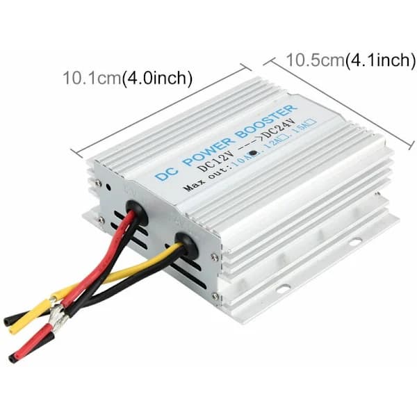 Strømomformer, bilstrømforsyning 12V til 24V DC-DC-omformer Inverter 15A[co]