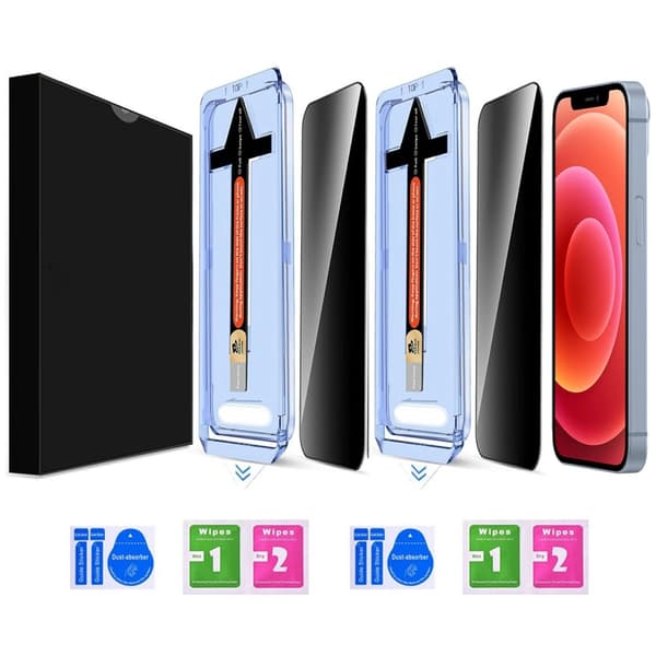 iPhone 12 / 12 Pro 2-PACK Näytönsuoja Karkaistu Lasi Yksityisyys 152