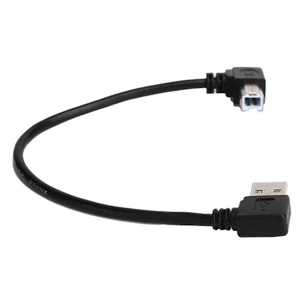 Svart 20 cm USB A Han til B Han Venstrevinklet Printerkabel[CO]