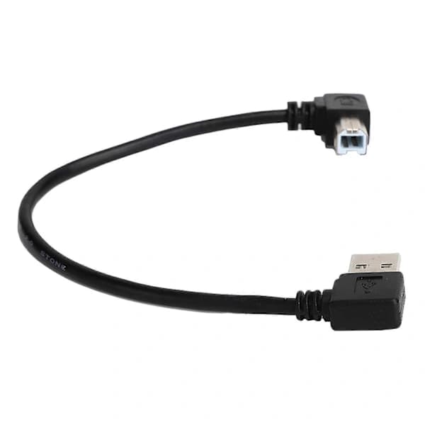 Svart 20cm USB A Hann til B Hann Venstrevinklet Skriverkabel[CO]