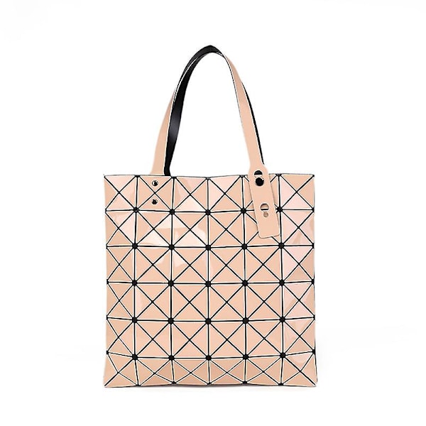 Ny lysende veske for kvinner, geometrisk diamant tote, sammenleggbar skulderbag, vanlig sammenleggbar håndveske, damepung, 1 stk.