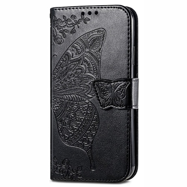 OnePlus Nord 2 5G - Butterfly Læder Etui - Sort