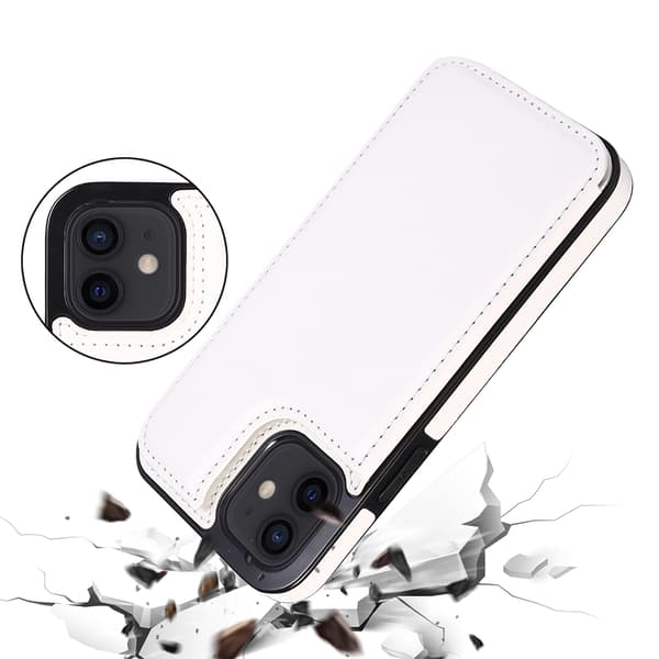 Smart Nkobee Cover med Kortlomme - iPhone 12 Mini Vit