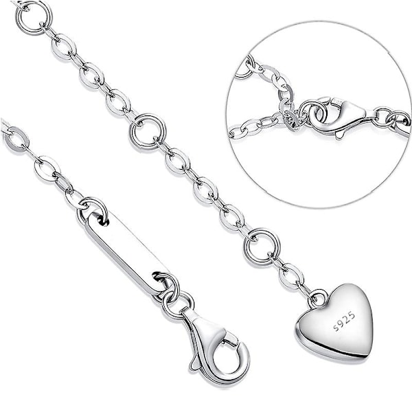 Dam 925 Sterling Silver Infinity Anklet Armband Oändlig Kärlek Symbol Charm Justerbar Stor Armband Mors Dag Present till Kvinnor 2.8*0.9CM silver