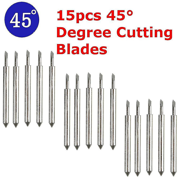 15 stk 45 graders skjærende plotter wolfram kniver karbidverktøy for Roland Cutter