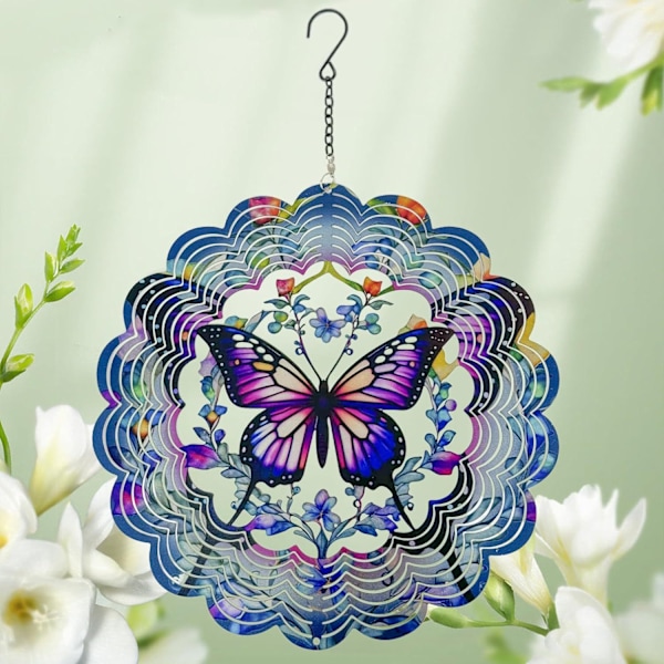 Metall Butterfly - Butterfly Gaver til Kvinner Mamma Mormor Kone, Hengende Vind Spinner for Utendørs og Innendørs Dekorasjoner, Spinner