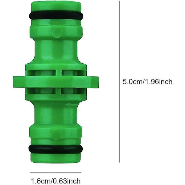 10-delt slangeslangekoblingssett for hageslangeslangekobling (2 dobbel plugg slange