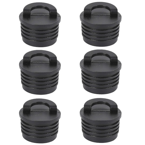 Pakke med 6 silikone kajak scupper propper sorte støvler prop universal kajak scupper