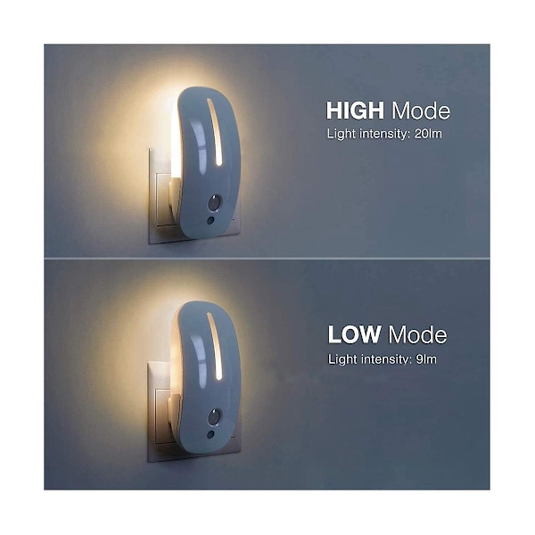 LED-nattlampa med rörelsesensor, trådlös, stickkontakt, EU 220V, för hall, gångväg, EU-kontakt