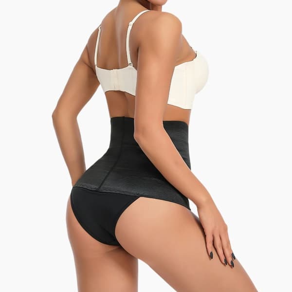 Højtaljet mavekontrol trusser Shapewear SORT L sort