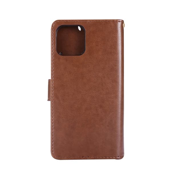 iPhone 12 / 12 Pro - Blomsterfodral - Brun Brown Brun