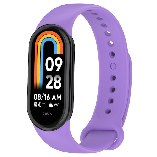 Xiaomi Smart Band 9/8 Ranneke Solid Silikoni Lila