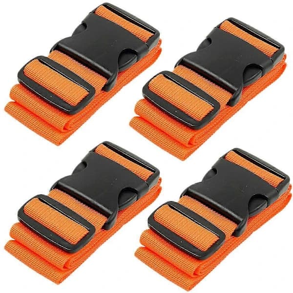 Bagageremmar för resväskor, 4-pack, orange[CO]