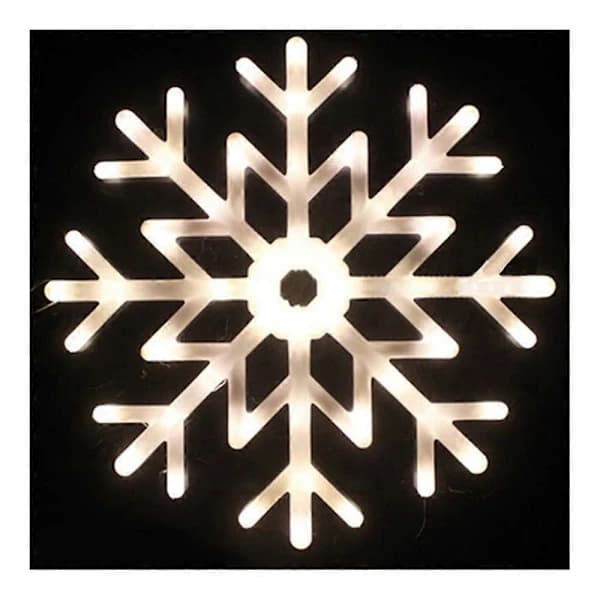 40cm LED Snefnug Multicolor Lysophæng Snowflake Light Rød[CO]