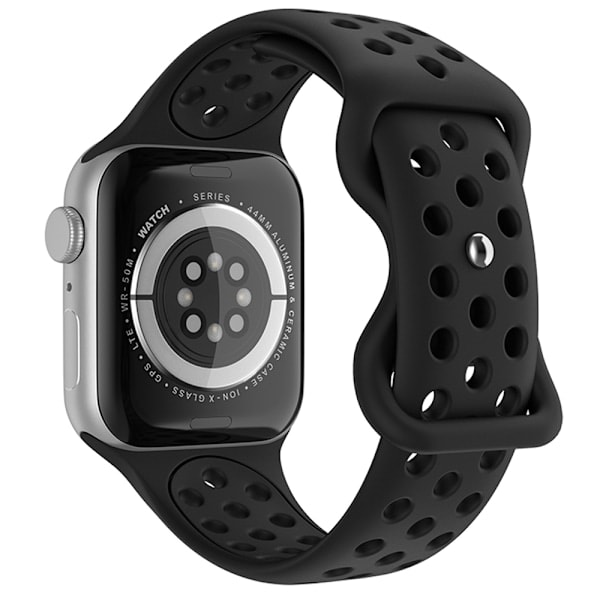 Sporttihihna Kaksivärinen Apple Watch 42/44/45/49 mm (M/L) Musta
