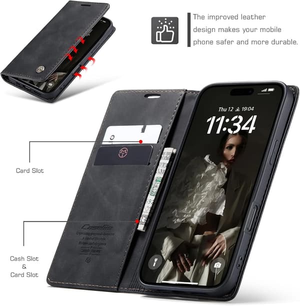 Caseme 0013 iPhone 17 musta