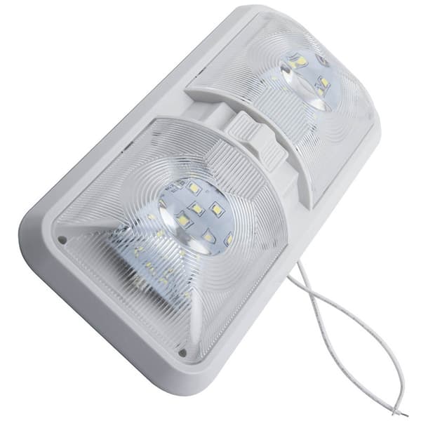 Interiør Tak Innertak Leselys Dobbel Kuppel 48LED Interiørbelysning for Bobil Båt