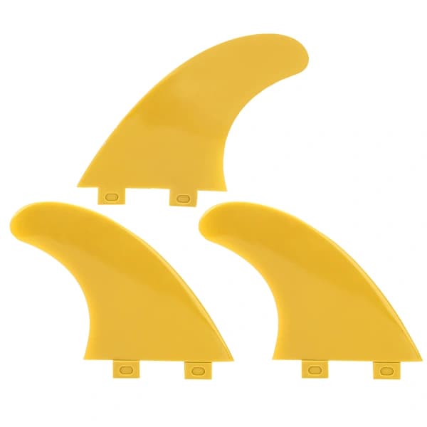 3 stk. G5 Surfebrett Halefinner Venstre Senter Høyre for Longboard Shortboard Gul[co]
