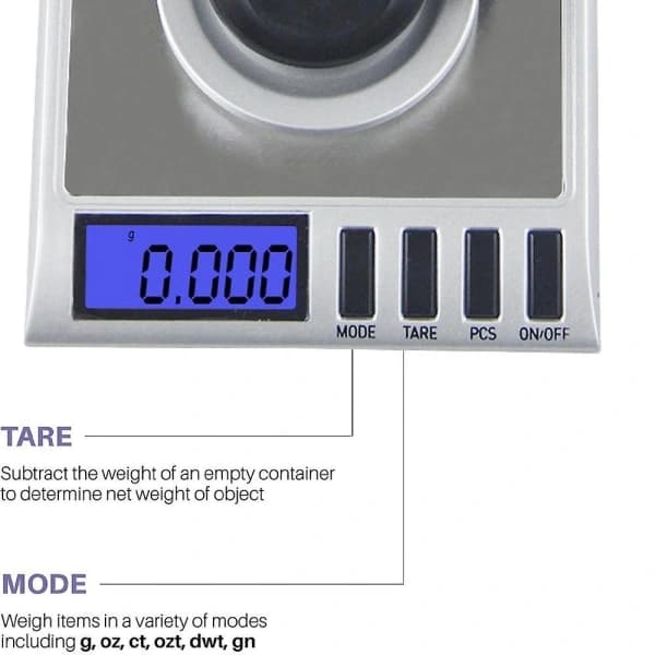 High Precision Digital Milligram Scale for Jewelry, Reloading, Jewelry and Gems
