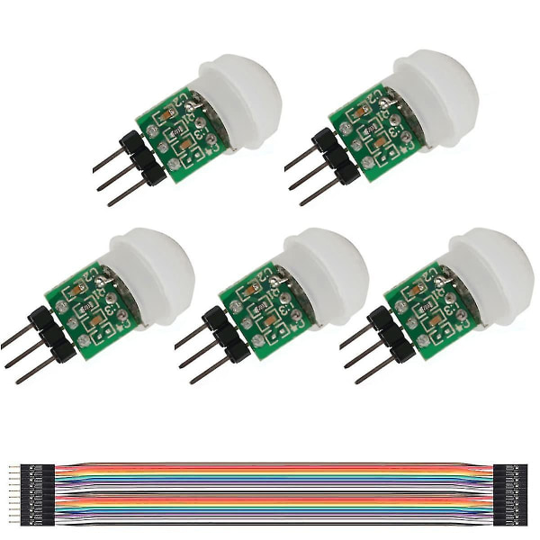 5pack Ir Menneskelig Sensor Am312 Mini Detektor Modul Hc-sr312 Pyroelektrisk Infrarød Pir Bevægelses Automatisk Detektor Dc 2.7 Til 12v