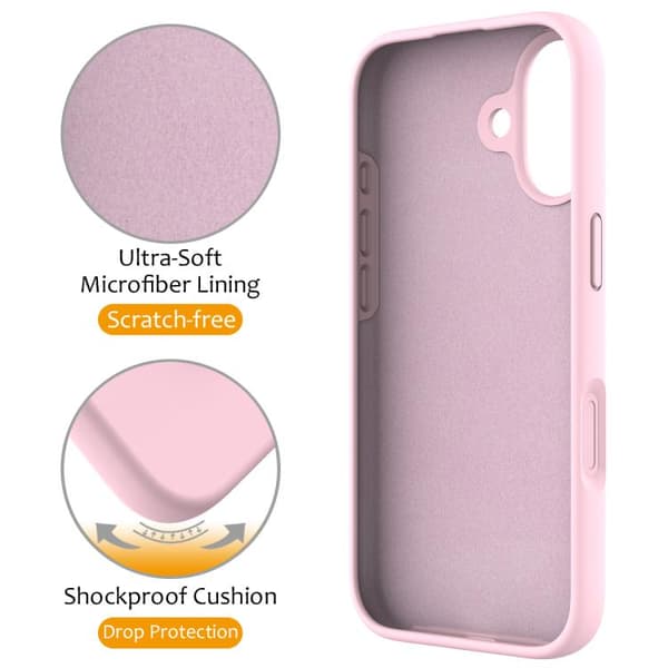 iPhone 17 Skal - Flytande Silikon med MagSafe Magnetisk Ringhållare