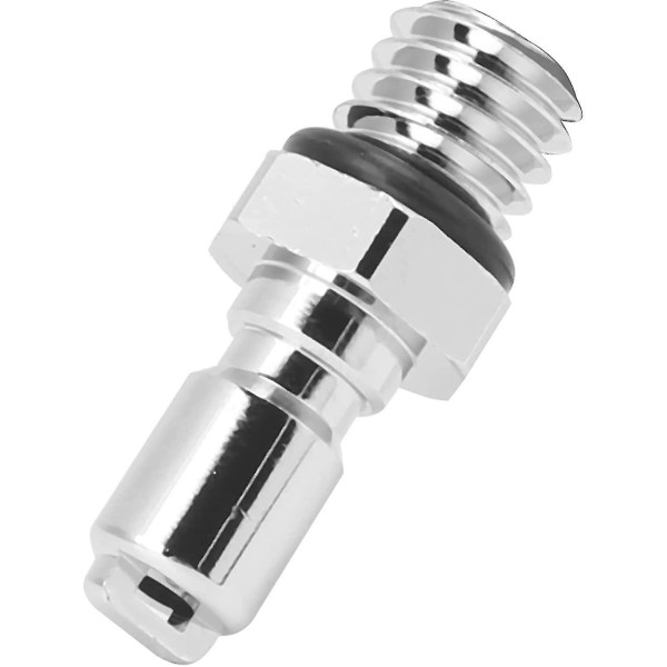 1 stk. utblåsningsventil adapter stabil messing nedsenkbar oppblåsbar slangekobling (sølv)
