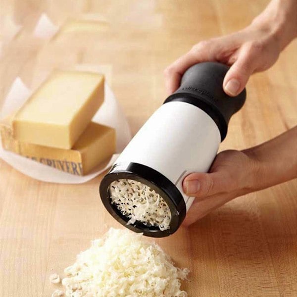 Ostehøvl til hjemmekøkkenet, roterende ostehøvl, håndholdt værktøj, kraftig osteskærer, til hård parmesan eller blød cheddarost, ingefær,