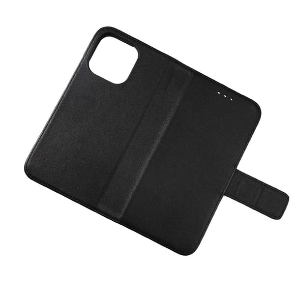 iPhone 12 Mini Wallet Case Leather Rvelon - Black Svart black