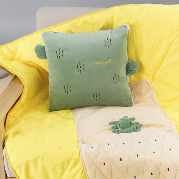 Creative Pillow Blanket 2 in 1 Pillow Quilt Multifunctional Pillow Blanket Backrest Pillow Nap Mat Pillows