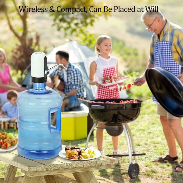 Vattenflaskpump 5 gallon vattenflaskdispenser USB-laddning A