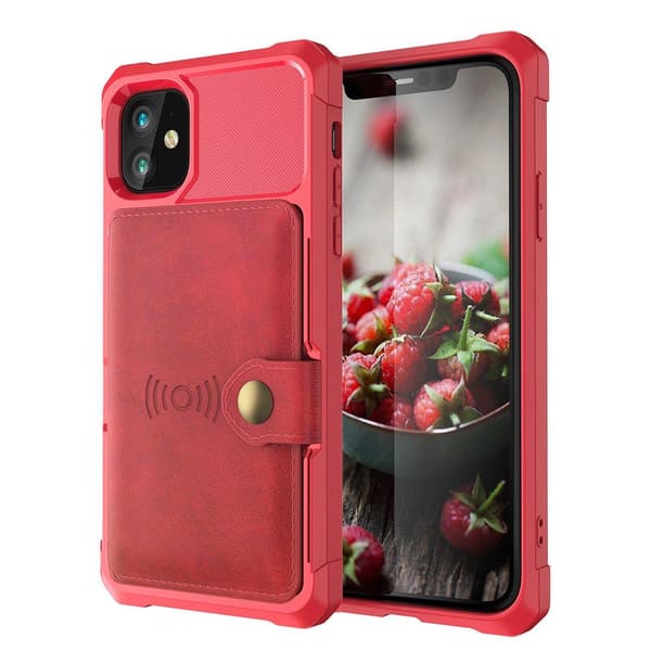 iPhone 12 Mini - Practical Case with Card Holder Blå