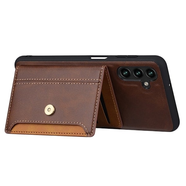 Samsung Galaxy A05s 4G Læder Cover Med Kortlomme Brun
