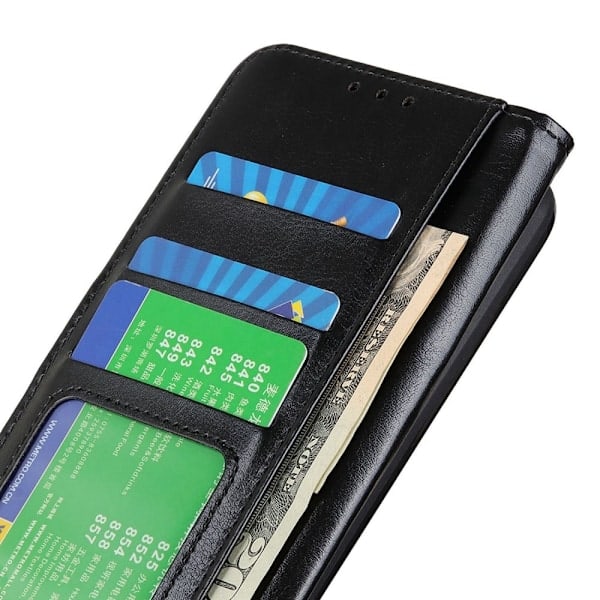 Sony Xperia 5 IV Etui Crazy Horse Læder Sort