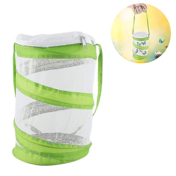 Butterfly Habitat Insect Cage - Round Pop Up Mesh Net Tall With Side And Top Windows