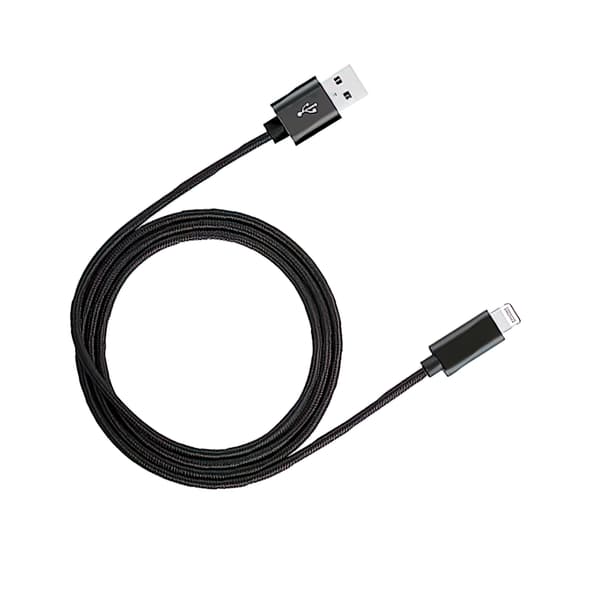 3-pack 3m laddare till iPhone / Apple - Snabbladdning - Flätad Svart black