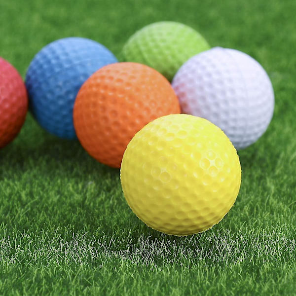 Övningsgolfbollar Golfbollar, Inomhus Utomhus Golfträningshjälpbollar (6 st, Flerfärgad)